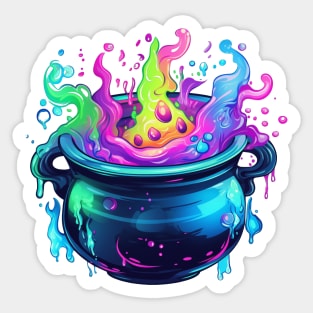 Witches Brew Cauldron Sticker